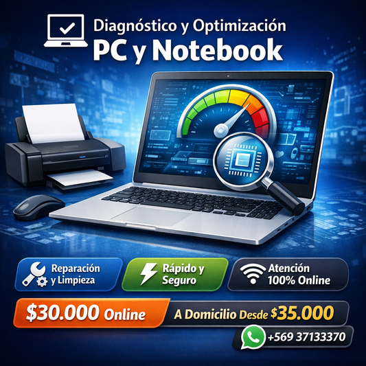 💻✅ Diagnóstico y optimización PC y Notebook completa - Online o domicilio